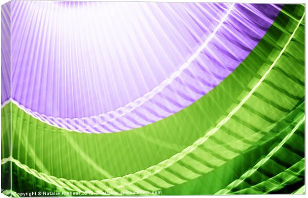 Purple and Lime Green Abstract Canvas Print by Natalie Kinnear