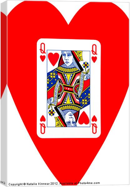 Playing Cards - Queen of Hearts Canvas Print by Natalie Kinnear