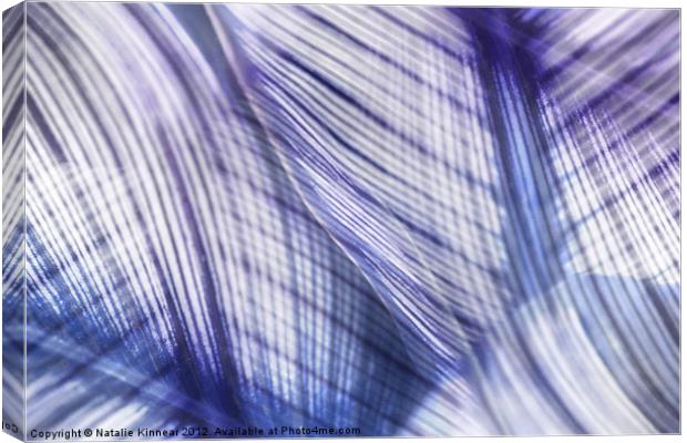 Nature Leaves Abstract in Blue and Purple Canvas Print by Natalie Kinnear