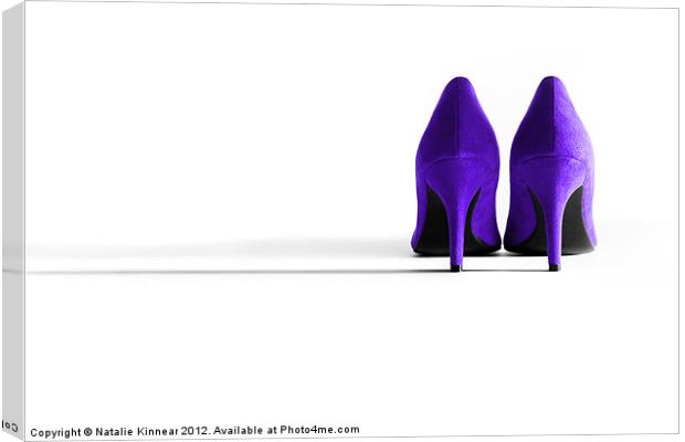 Purple High Heel Shoes Canvas Print by Natalie Kinnear
