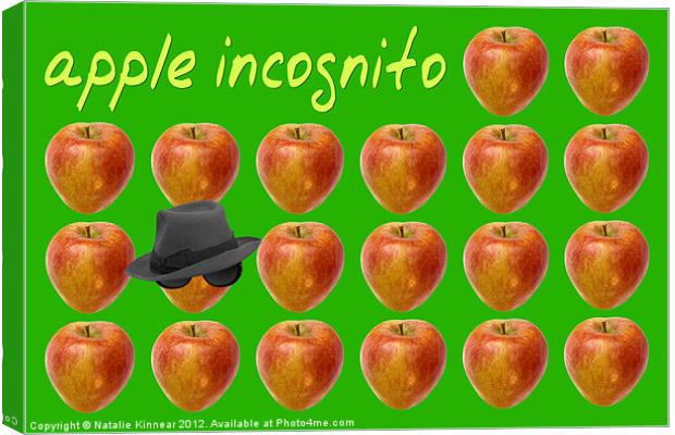 Apple Incognito Canvas Print by Natalie Kinnear