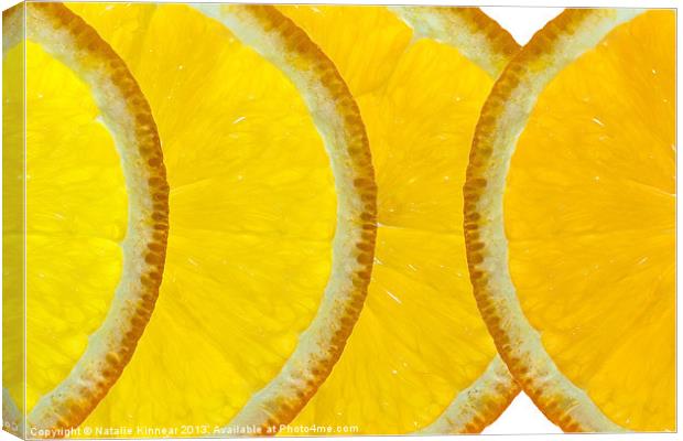 Refreshing Orange Slices Canvas Print by Natalie Kinnear