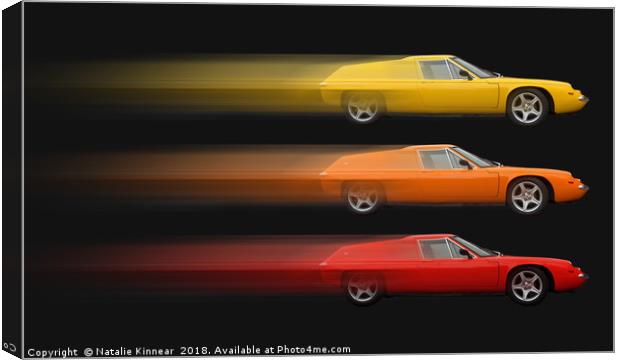 Lotus Europa Abstract Red Orange Yellow Canvas Print by Natalie Kinnear