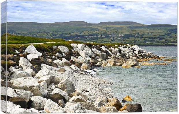 Carnlough Bay, Antrim, Northern Ireland Canvas Print by Jane McIlroy