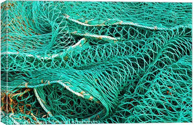 Colourful Pile of Fishing Nets Canvas Print by Jane McIlroy
