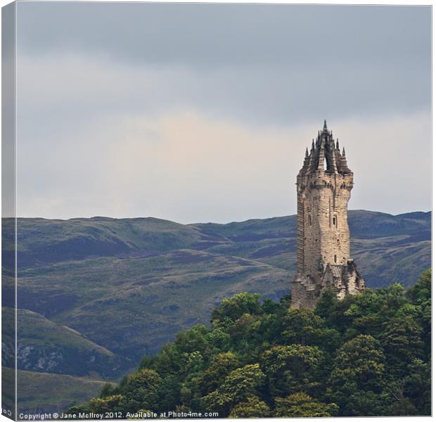 Wallace Monument, Stirling Canvas Print by Jane McIlroy