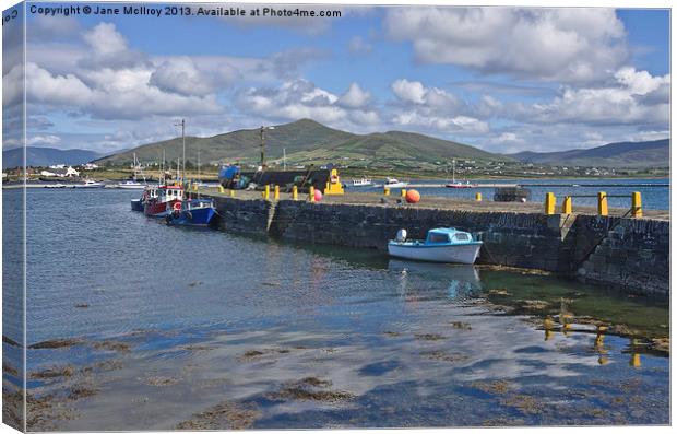 Knightstown Harbour Valentia Canvas Print by Jane McIlroy