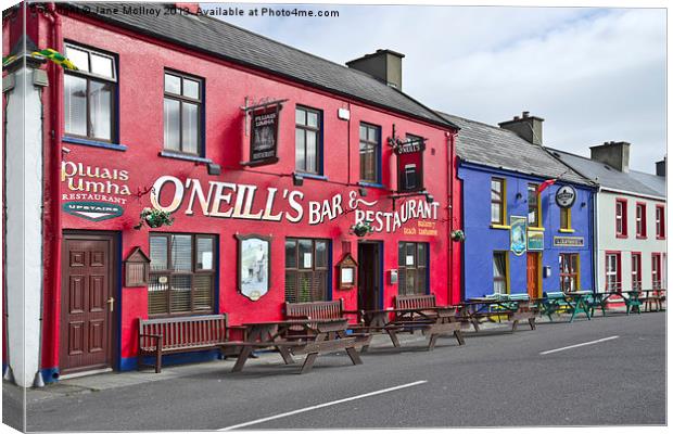 Colourful Irish Pub Canvas Print by Jane McIlroy