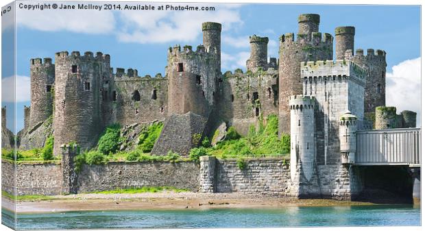 Conwy Castle Wales Canvas Print by Jane McIlroy