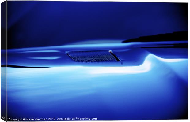 Blue Aston Martin Canvas Print by steve akerman
