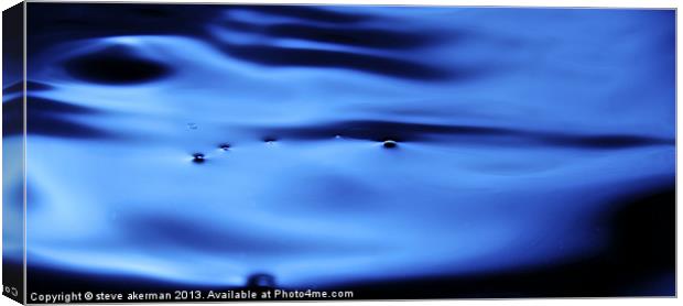 Blue water with bubbles Canvas Print by steve akerman