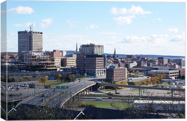 Our Beautiful City of Uptown Saint John Canvas Print by Faith Comeau