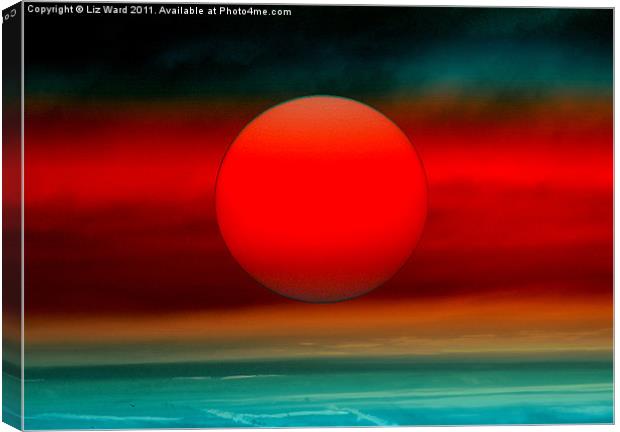 Red Sun Canvas Print by Liz Ward