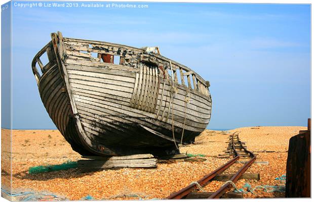 Dungeness Fishing Boat Canvas Print by Liz Ward