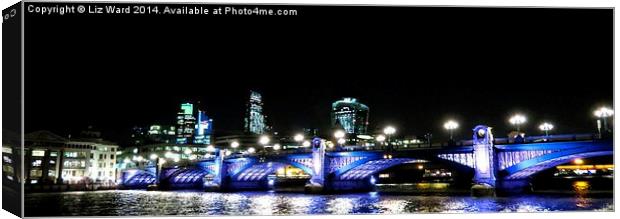 Southwark Bridge Canvas Print by Liz Ward