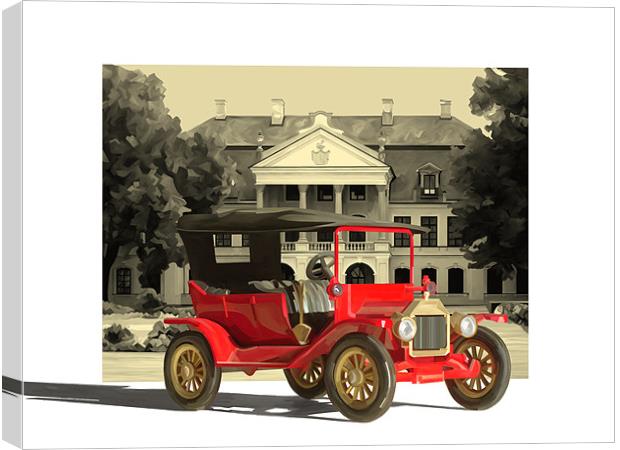 Ford Model T at the old palace Canvas Print by Trevor Butcher