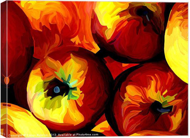 Apple Abstract Canvas Print by Trevor Butcher