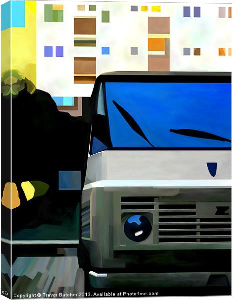 City Van Canvas Print by Trevor Butcher
