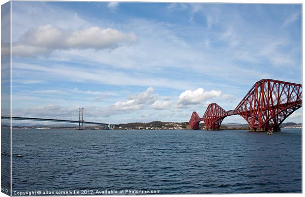 the forth bridges Canvas Print by allan somerville