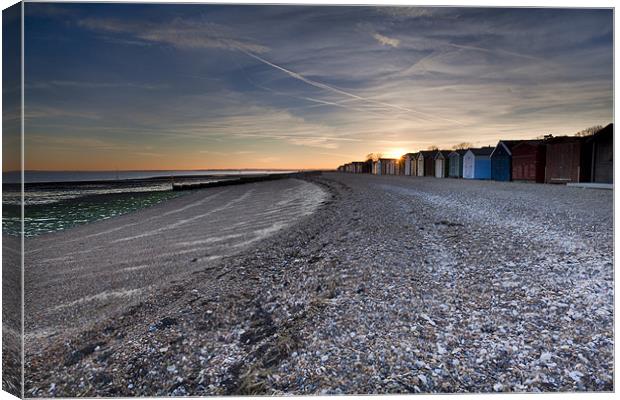 Beach Huts Canvas Print by Mark Harrop