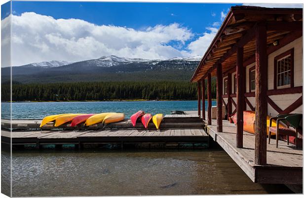 Jasper Canoe Canvas Print by Mark Harrop