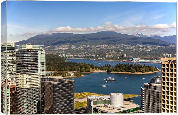 View to Lionsgate Bridge Canvas Print by Mark Harrop