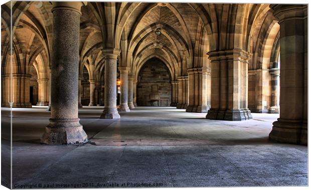 Pillars and arches Canvas Print by Paul Messenger