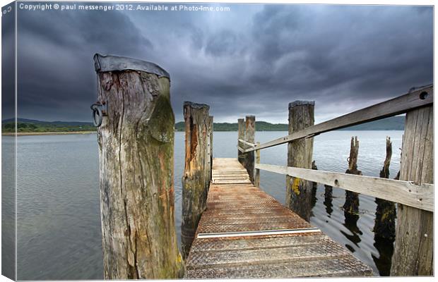 Loch Etive Jetty Canvas Print by Paul Messenger