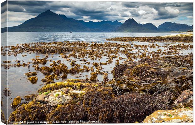 Black Cuillin Peaks Canvas Print by Paul Messenger