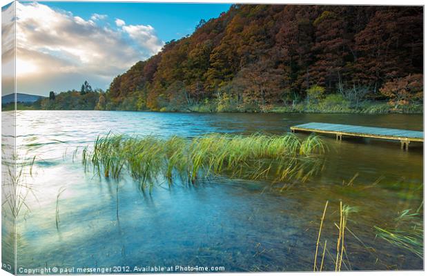 Loch Ard Jetty Canvas Print by Paul Messenger