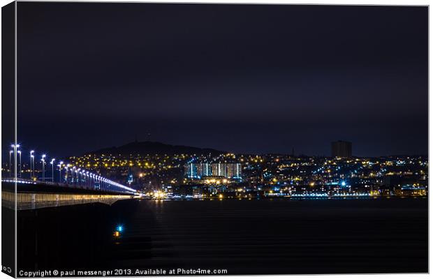 Dundee Night Canvas Print by Paul Messenger