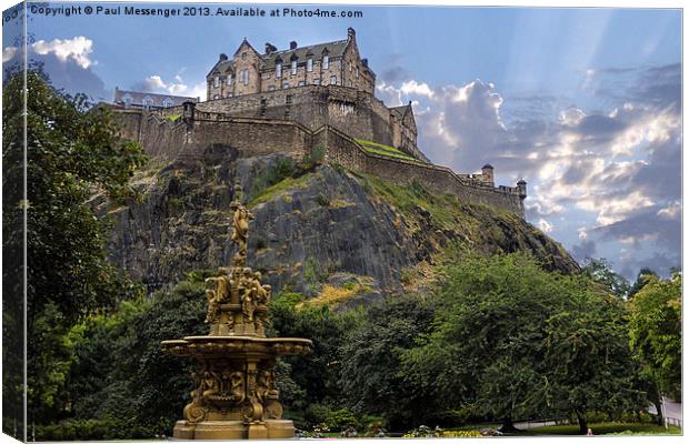 Edinburgh Castle Scotland Canvas Print by Paul Messenger