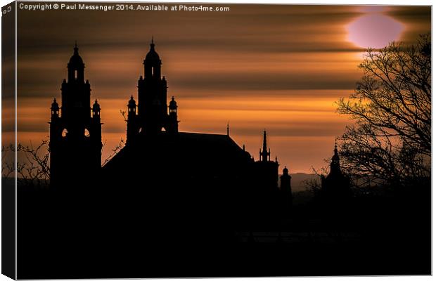 kelvingrove silhouette Canvas Print by Paul Messenger