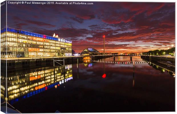 Glasgow Science Centre Canvas Print by Paul Messenger