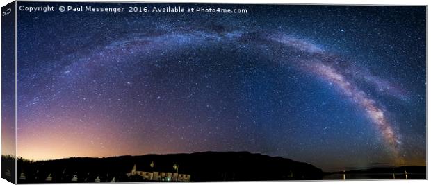 Holy Isle, Milkyway Canvas Print by Paul Messenger