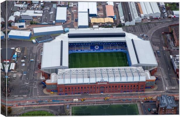 Glasgow Rangers Stadium Canvas Print by Paul Messenger