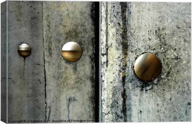 set in concrete Canvas Print by Jo Beerens