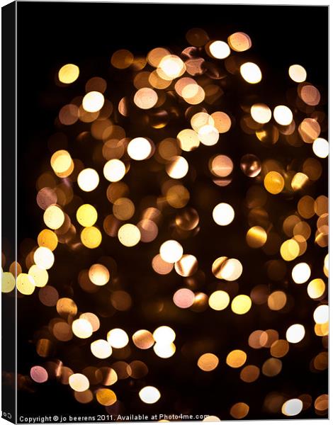christmas lights Canvas Print by Jo Beerens