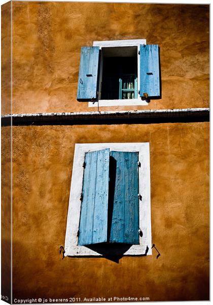 blinds Canvas Print by Jo Beerens