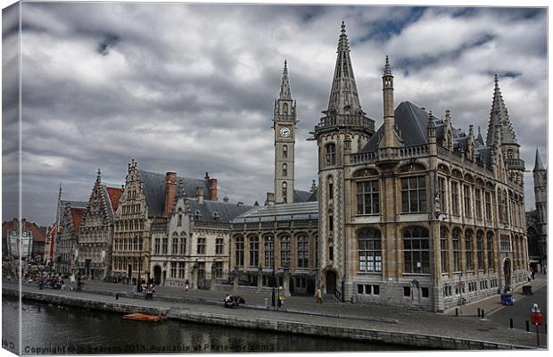 ghent post office Canvas Print by Jo Beerens