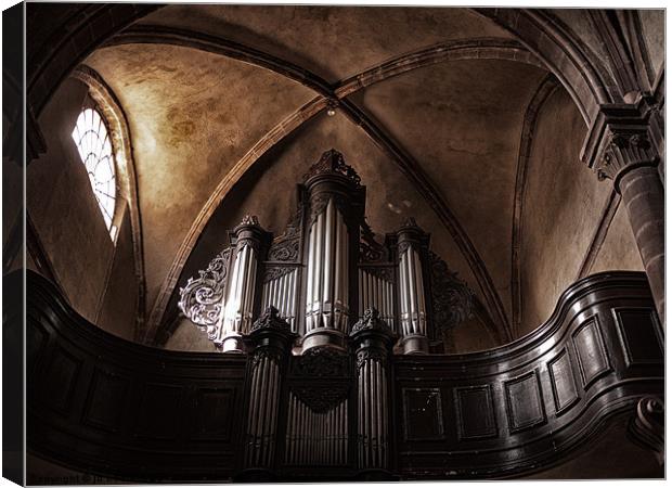 the church organ Canvas Print by Jo Beerens