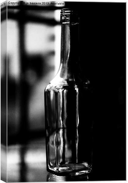 the glass may be half full Canvas Print by Jo Beerens
