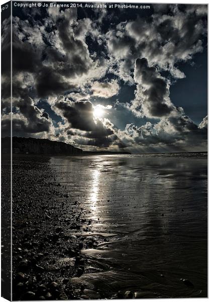 cliffs of Dieppe Canvas Print by Jo Beerens