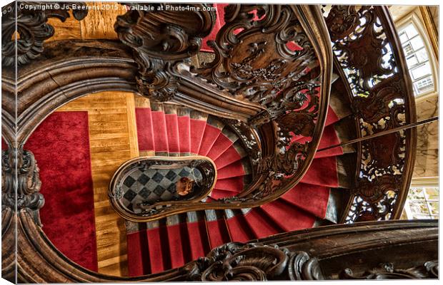 spiral staircase Canvas Print by Jo Beerens
