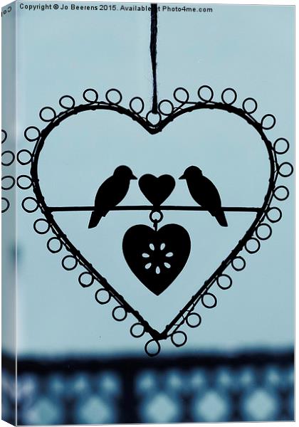 bird heart Canvas Print by Jo Beerens