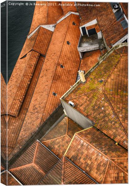 porto roofs Canvas Print by Jo Beerens