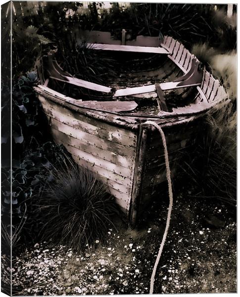 Dilapidated old boat Canvas Print by Dean Messenger