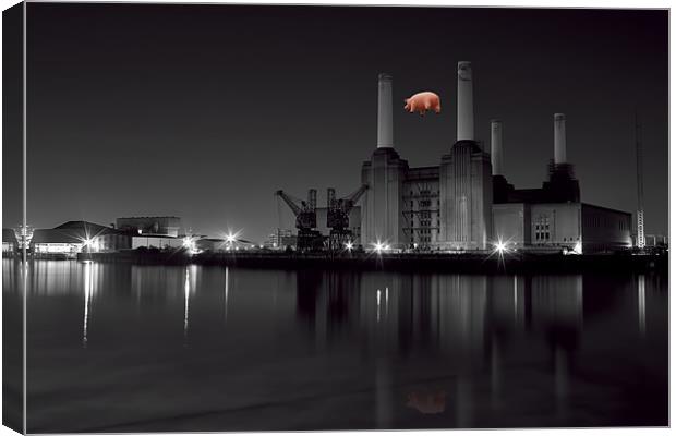 Battersea and Pig Canvas Print by Dean Messenger