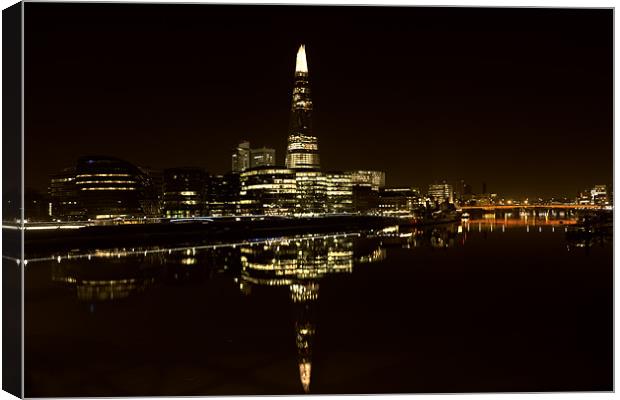 The Shard at Night Canvas Print by Dean Messenger
