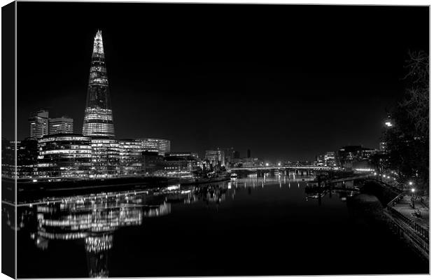 The Shard Black and White Canvas Print by Dean Messenger